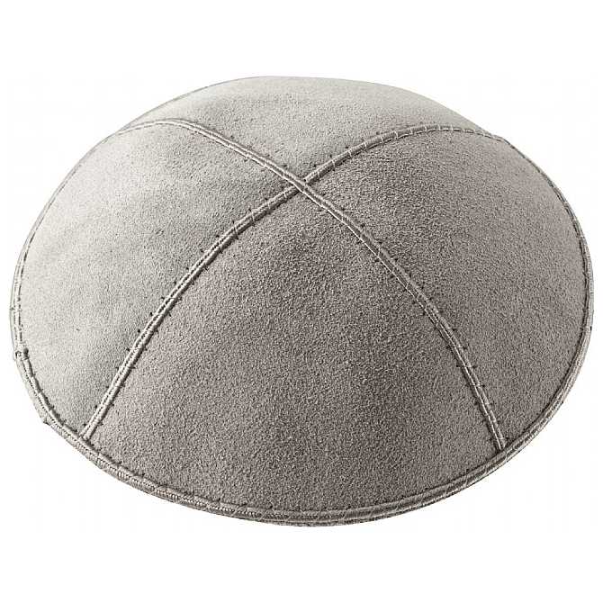 Light Gray Suede Kippah