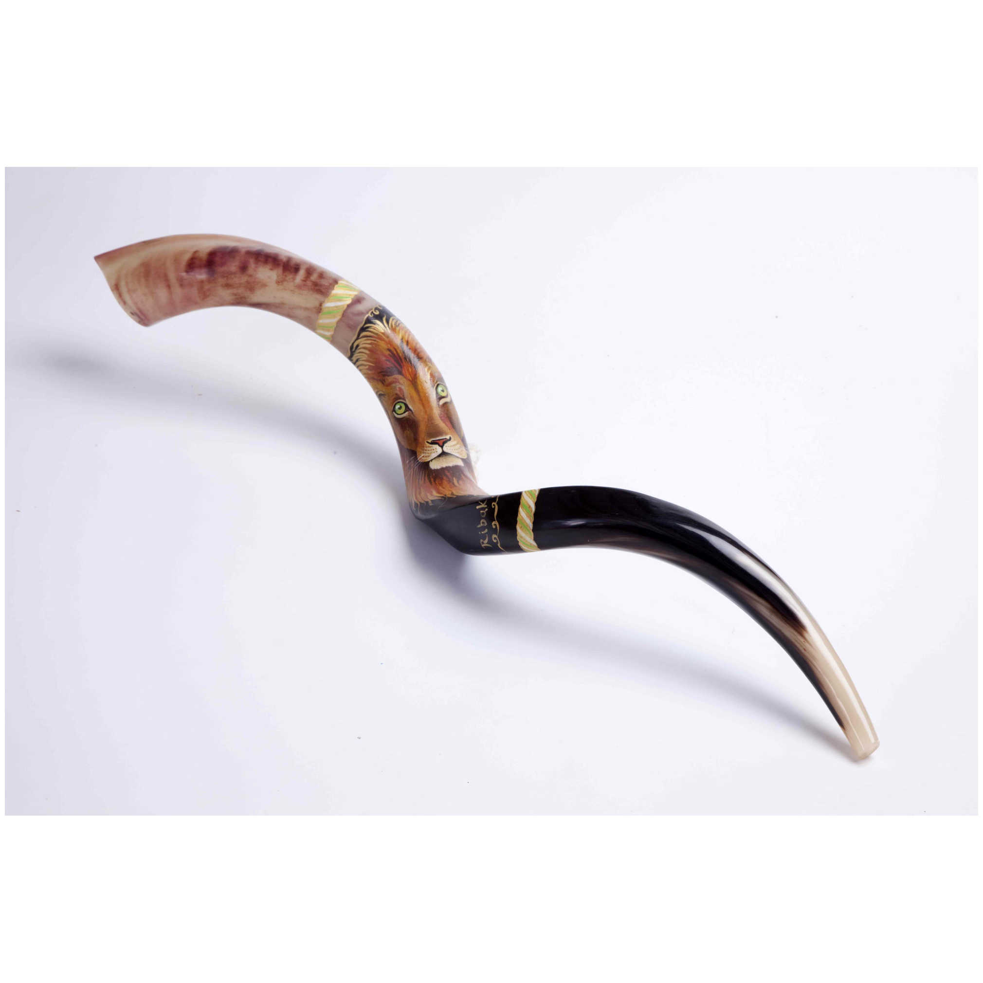 Lion Of Judah Painted Yemenite Shofar - 40"