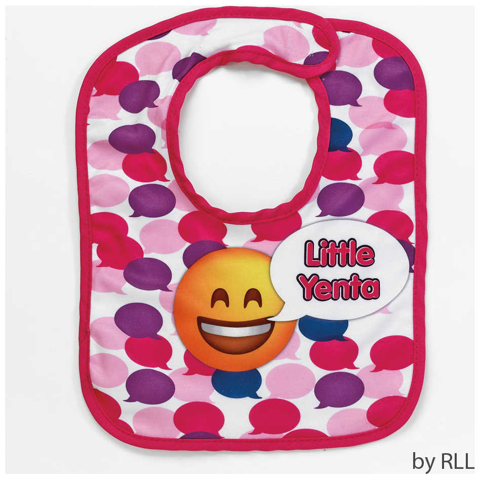Little Yenta Printed Emoji Bib