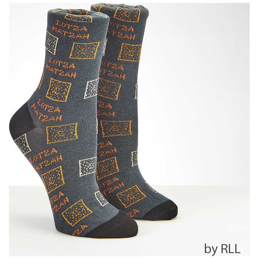 Lotsa Matza Passover Adult Crew Socks -Perfect For Passover