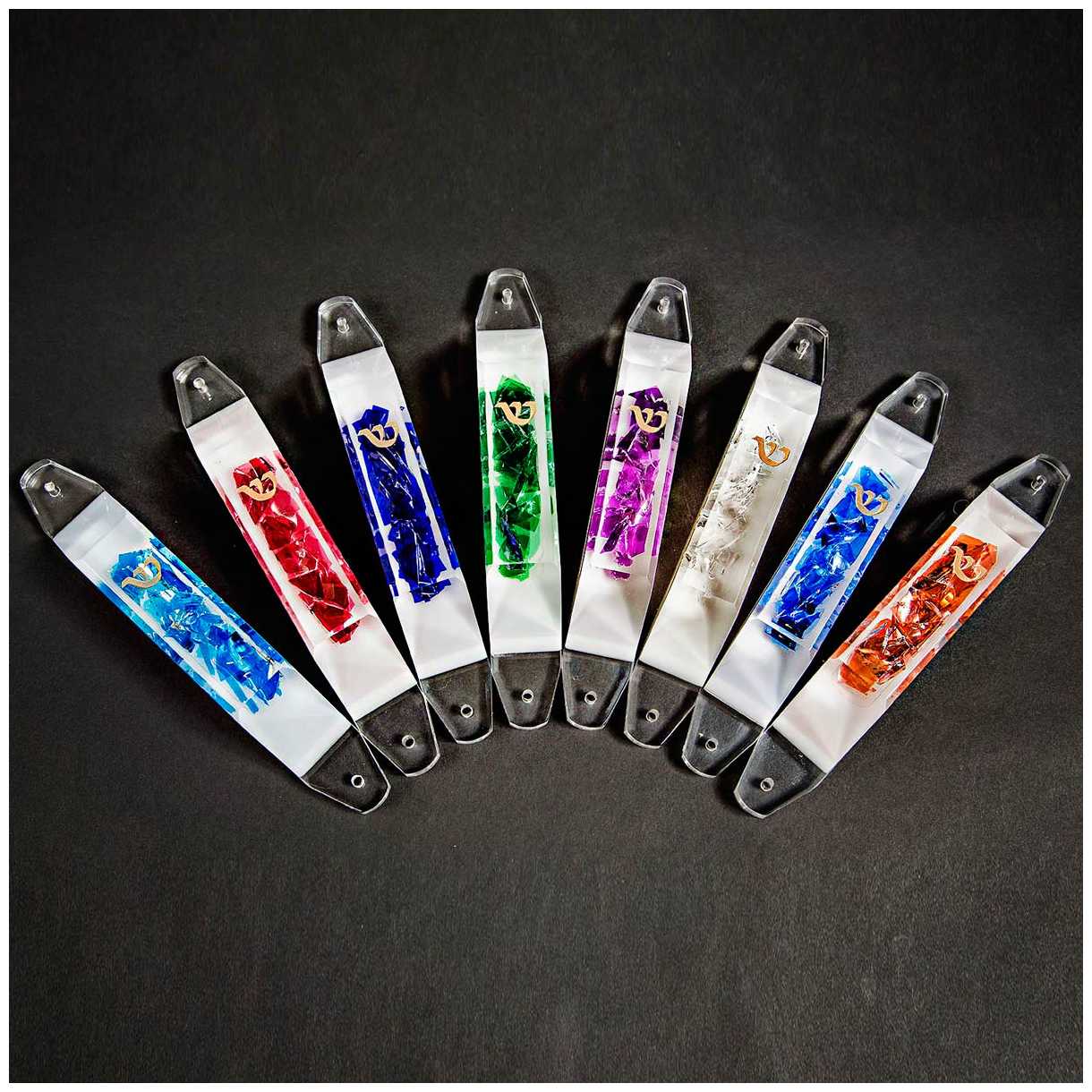 Lucite Wedding Glass Mezuzah