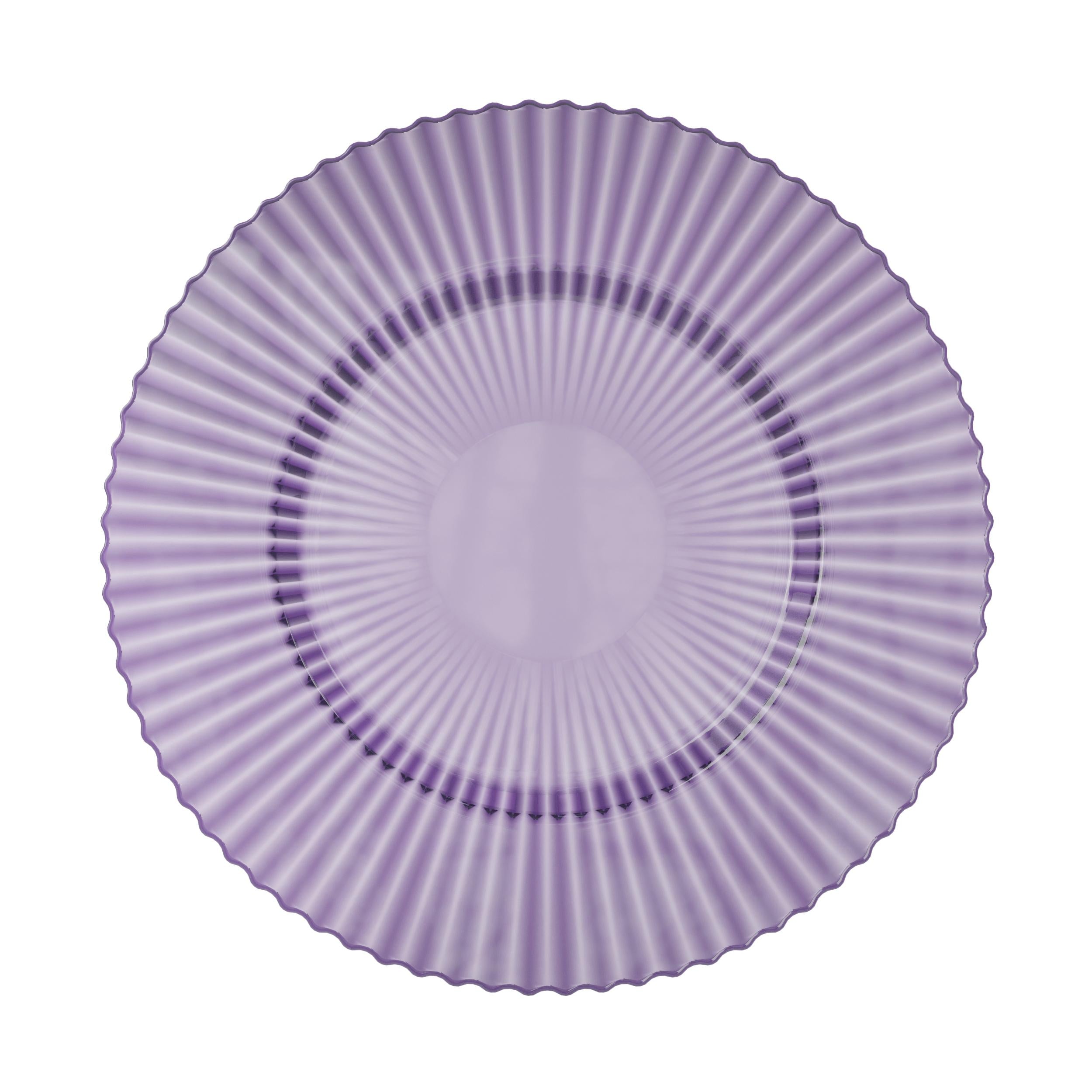 11 In. Amethyst Gemstone Plastic Plates | 40 Count