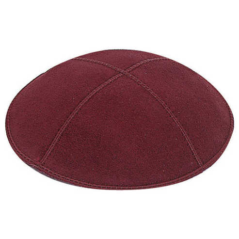 Maroon Suede Kippah