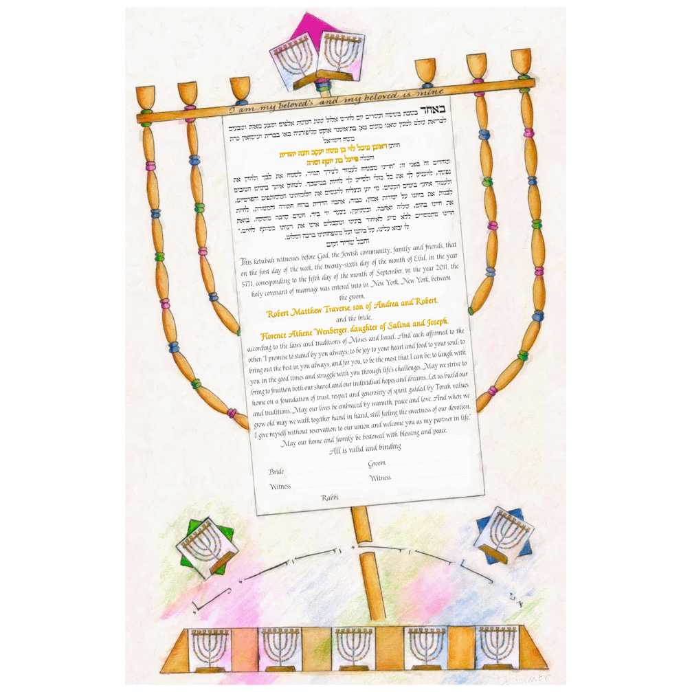 Menorah Ketubah