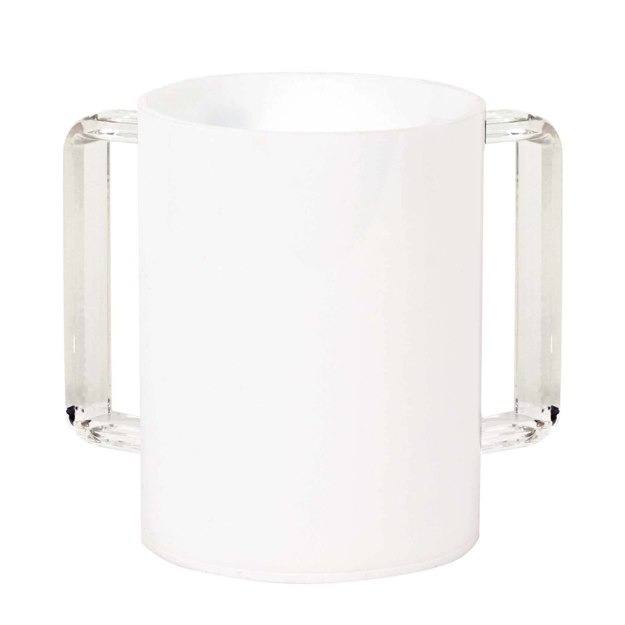 Modern Acrylic Washing Cup - White/clear