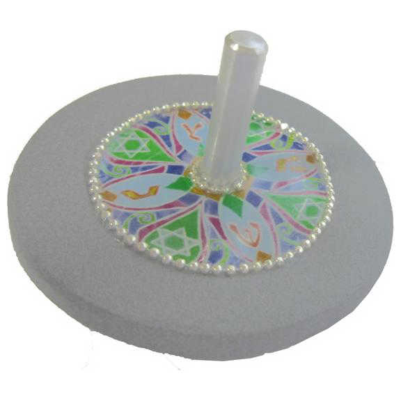 Gray Mosaic Dreidel By Lior Gluska -Perfect For Hanukkah