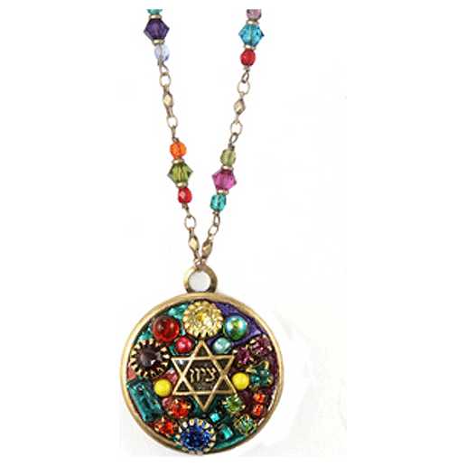 Multibright Star Of David Necklace