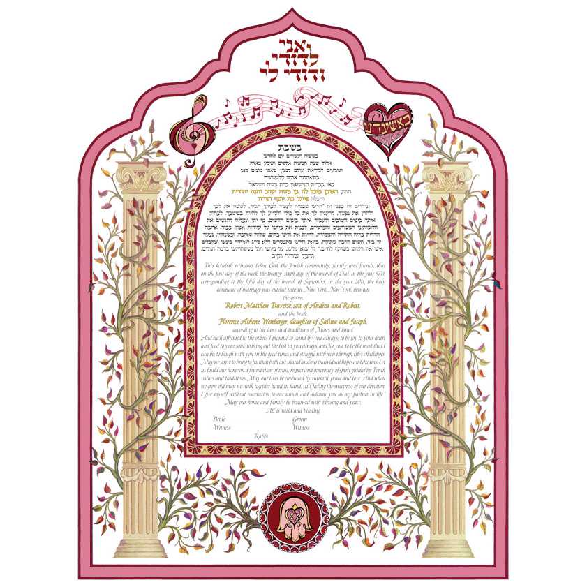 Musical Columns Ketubah