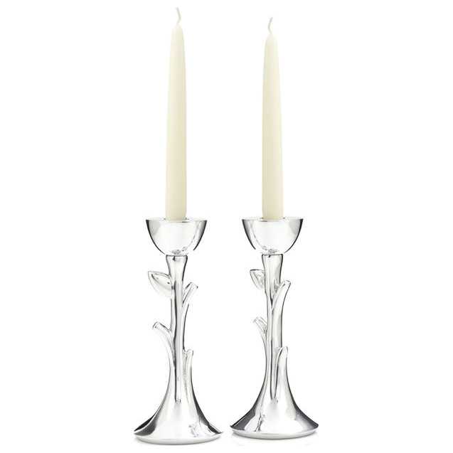 Nambe Tree Of Life Shabbat Candlesticks