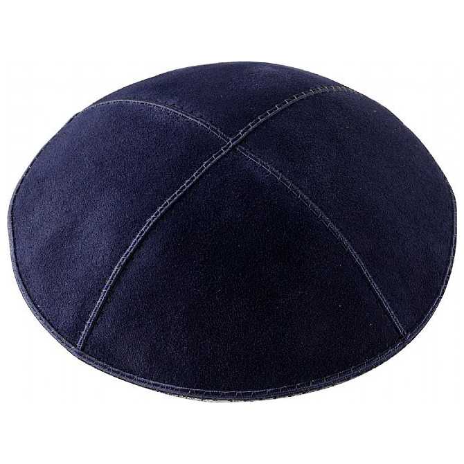 Navy Suede Kippah