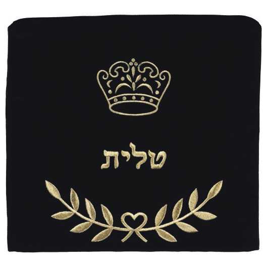 Navy Tallit Bag Navy With Gold Embroidery