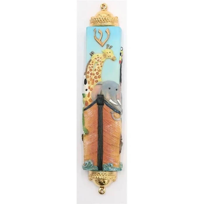 Noah's Ark Mezuzah Case