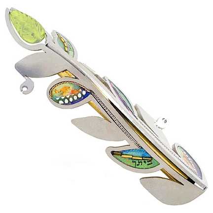 Olive Branch Mezuzah Case