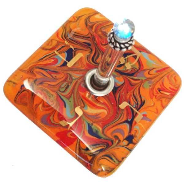 Orange Tie Dye Dreidel -Perfect For Hanukkah
