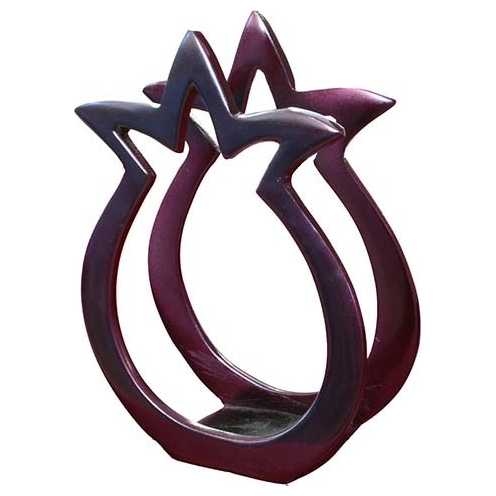 Red Pomegranate Painted Aluminium Napkin Holder By Yair Emanuel