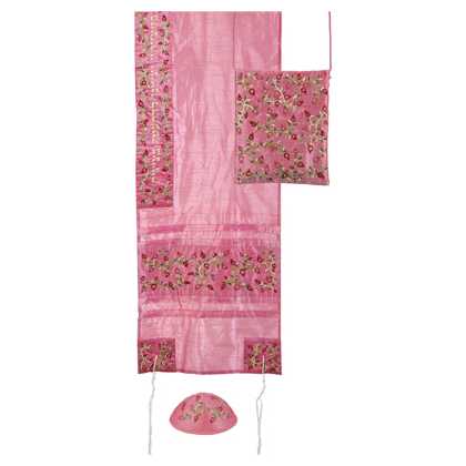 Pink Enchanted Garden Tallit Set