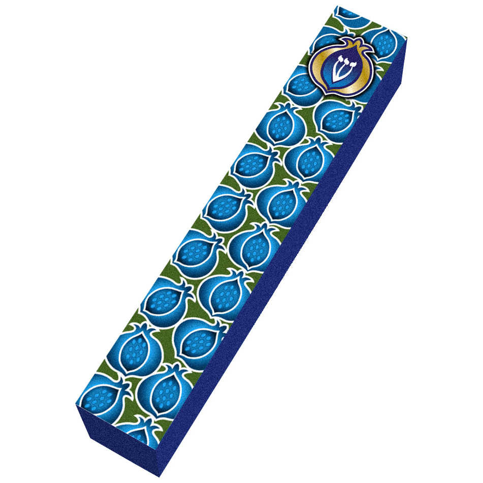Pomegrenate Pattern  Wood Mezuzah Case