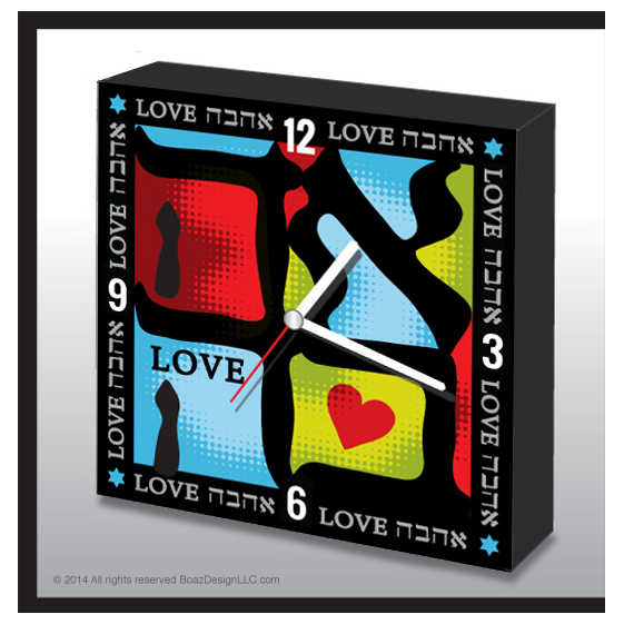 Pop Art Graphic Love Wall Clock