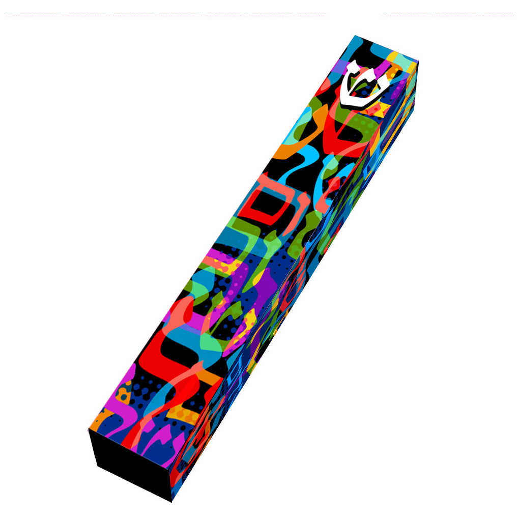 Pop Art Shalom Wood Mezuzah Case