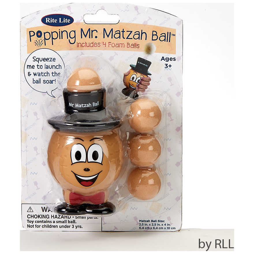Popping Mr. Matzah Ball With 4 Balls -Perfect For Passover