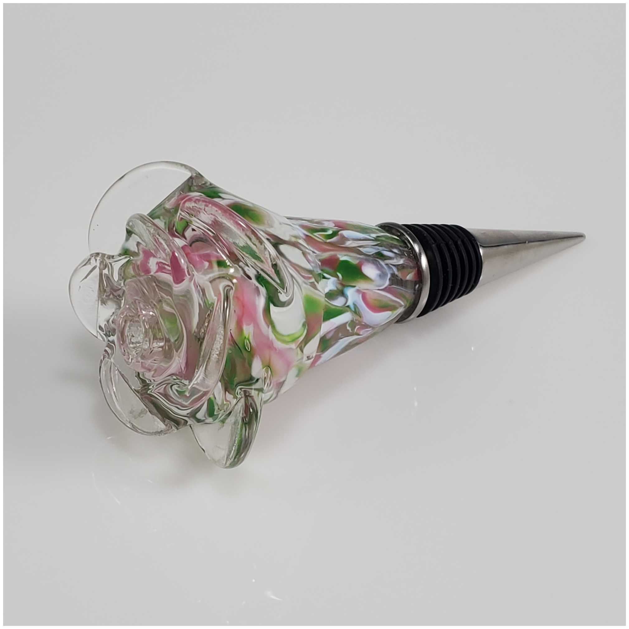 Project Lev Wedding Glass Keepsake Glass Rose Wine Stopper