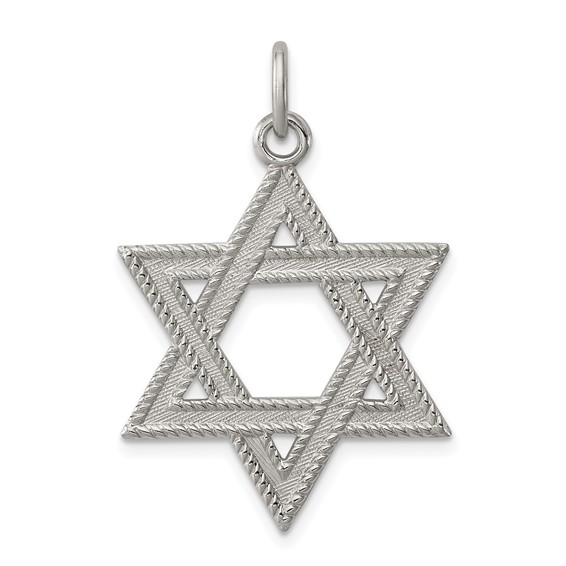 Deluxe Sterling Silver Star Of David Pendant