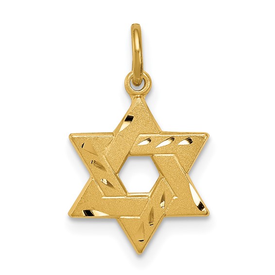 Sterling Silver Gold-Tone Star Of David Pendant