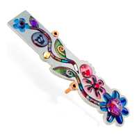 Rainbow Flower Mezuzah Case