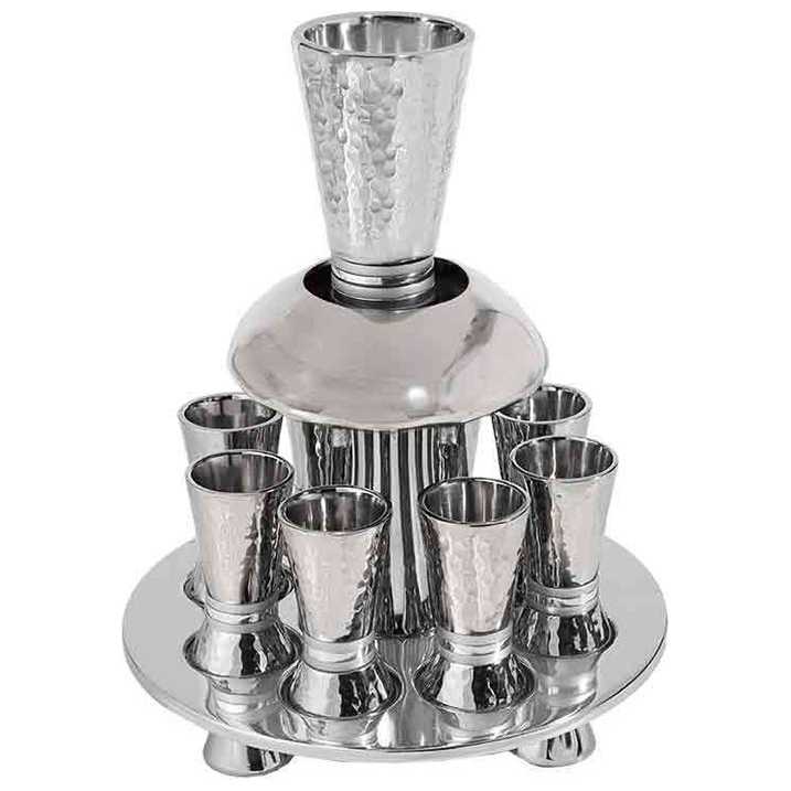Silver Ringed Hammered Kiddush Fountain By Yair Emanuel