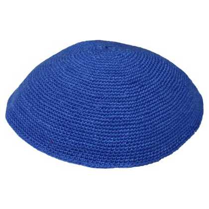 Royal Blue Knit Kippah