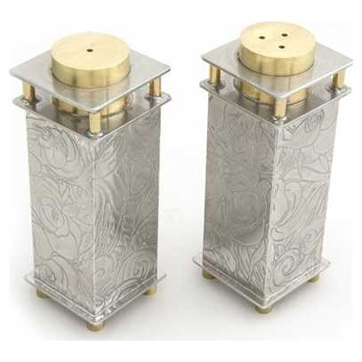 Salt And Pepper Shakers - Rose Relief