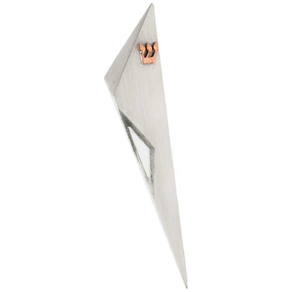 Sanded Mezuzah Case With Window