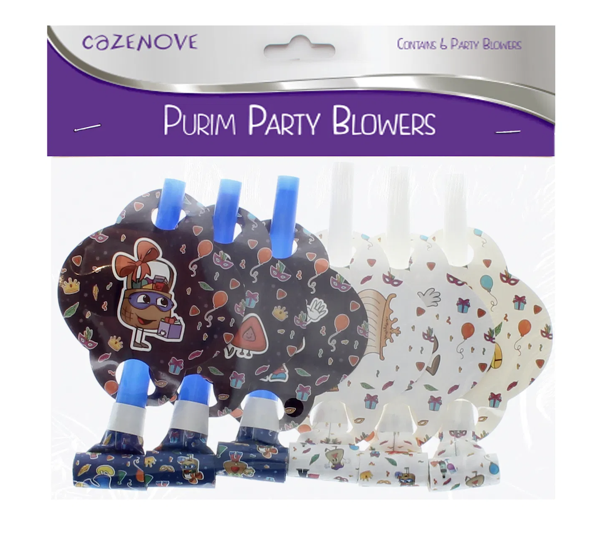 Purim Party Blowers - Set of 6 (12-Pack Bundle)
