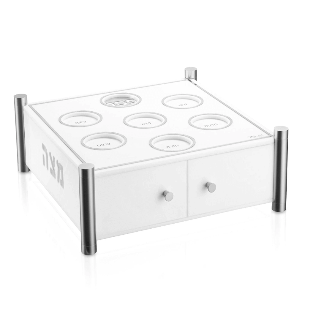 Waterdale Collection 3 Level Seder Plate & Matzah Box