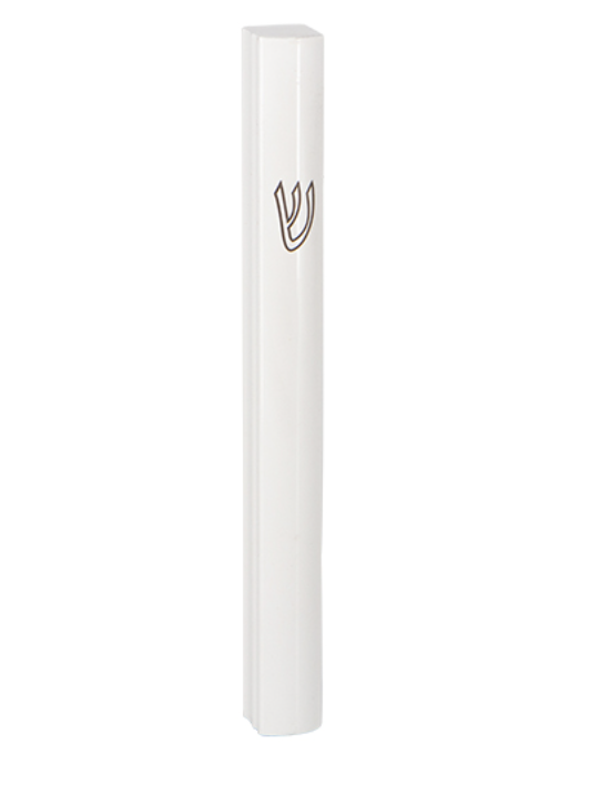 Aluminum mezuzah 12 cm white Special profile