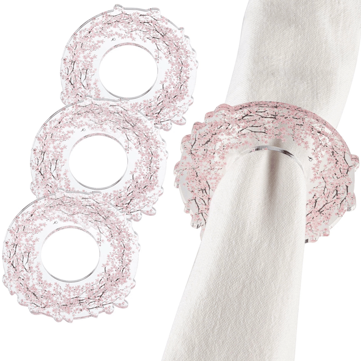 Waterdale Collection Cherry Blossom Napkin Rings