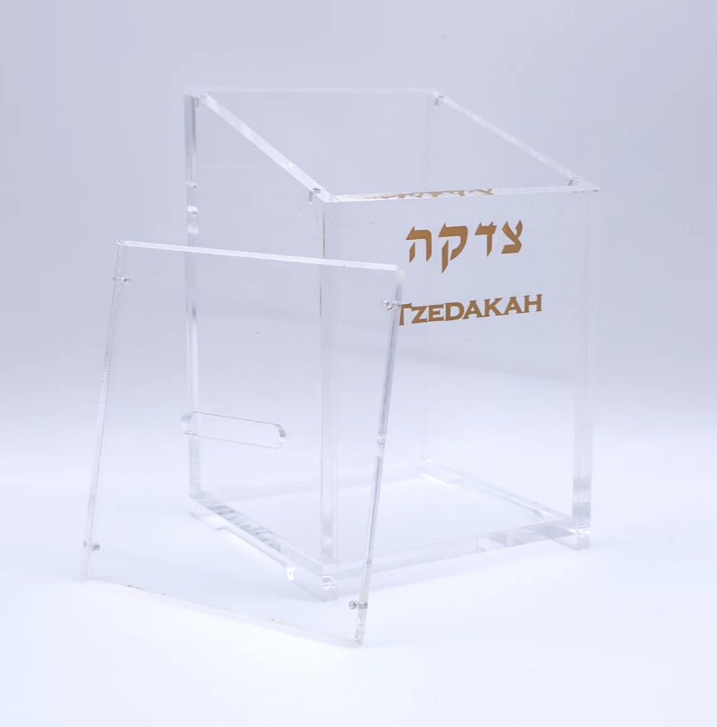 Clear Lucite Pushkah - Blank