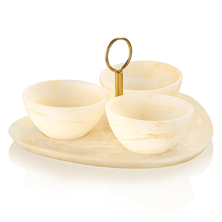 Waterdale Collection Resin Round Dip Bowl Set