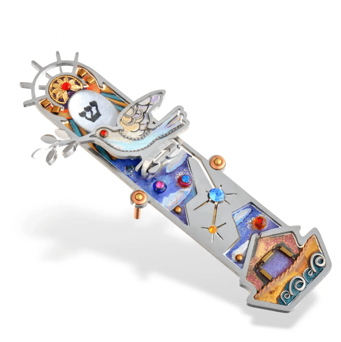 Dawn Rising Dove Mezuzah