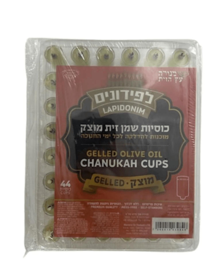 Chanukah Lights-Box of 44 olive oil and parafine wax vials Small