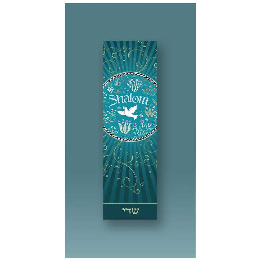Shalom Aquamarine Car Mezuzah Case By Mickie Caspi