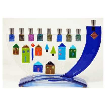 Shofar Jerusalem Menorah -Perfect For Hanukkah