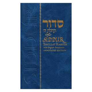 Tehillat Hashem Siddur Annotated Hebrew With English Instructions Standard Size - Blue