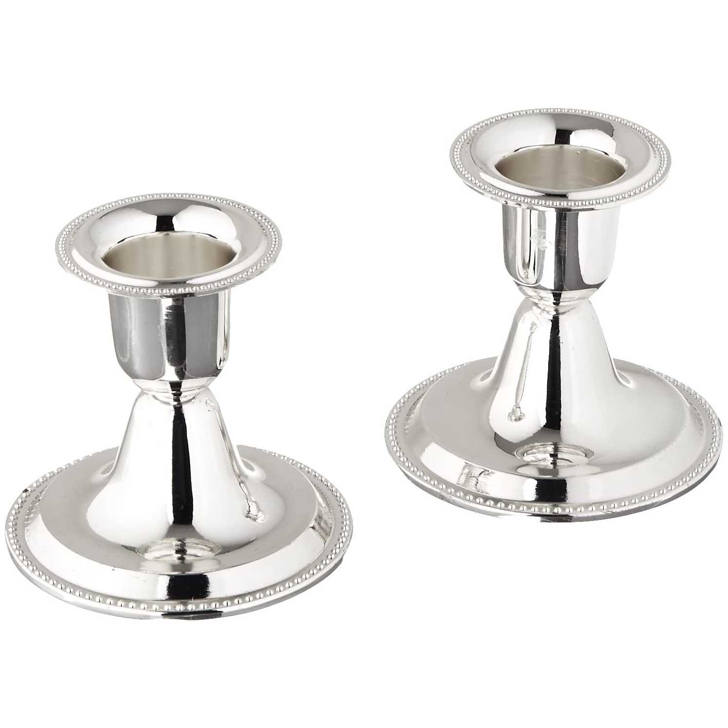 Silverplated Simple & Elegant Candlestick Set - Short
