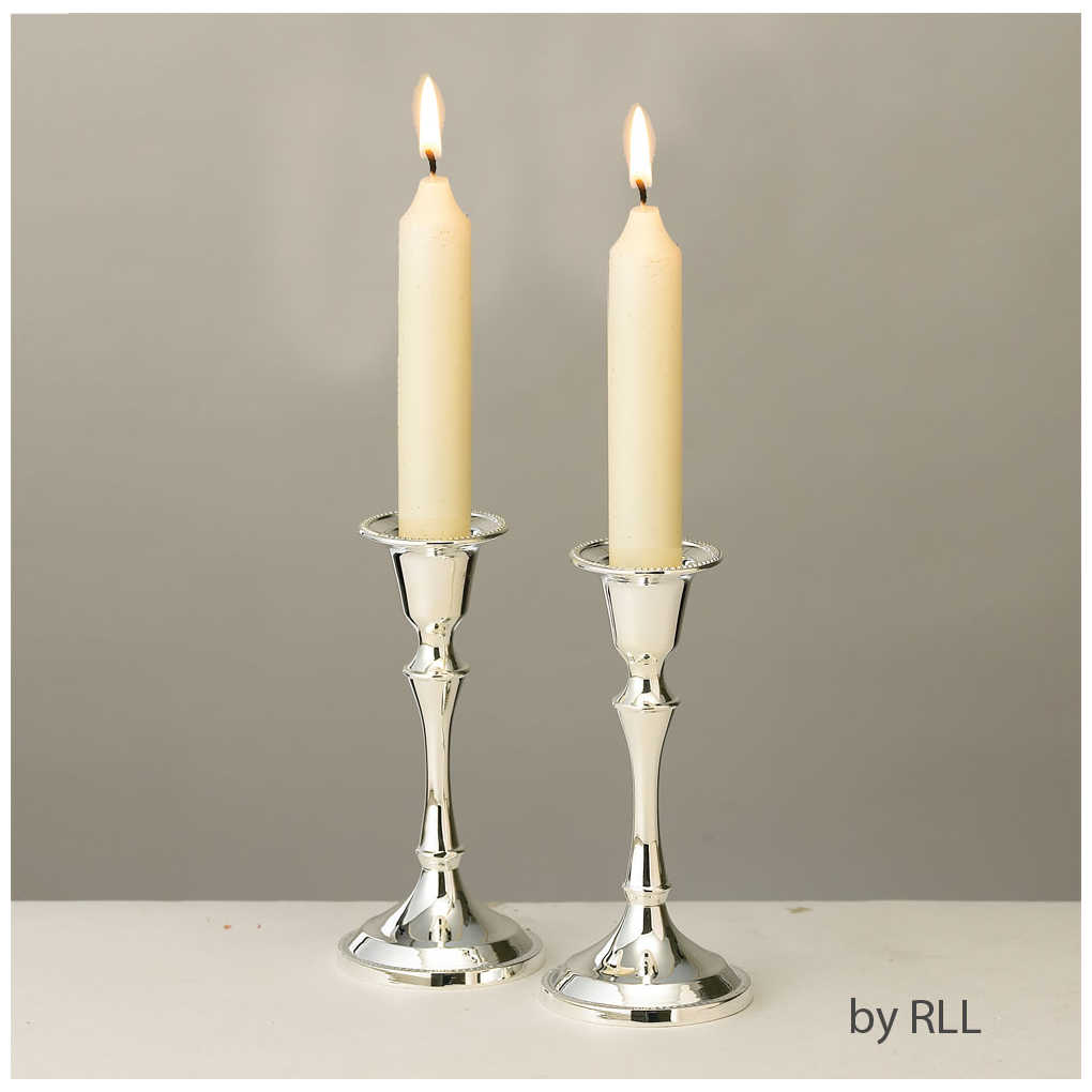 Silverplated Simple & Elegant Candlestick Set - Tall