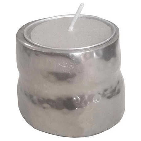 Hammered Aluminium Single Tea Light Holder  By Yair Emanuel -Perfect For Shabbat