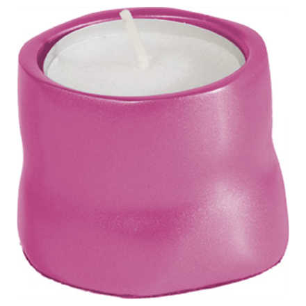 Pink Aluminum Single Tea Light Holder  By Yair Emanuel -Perfect For Shabbat