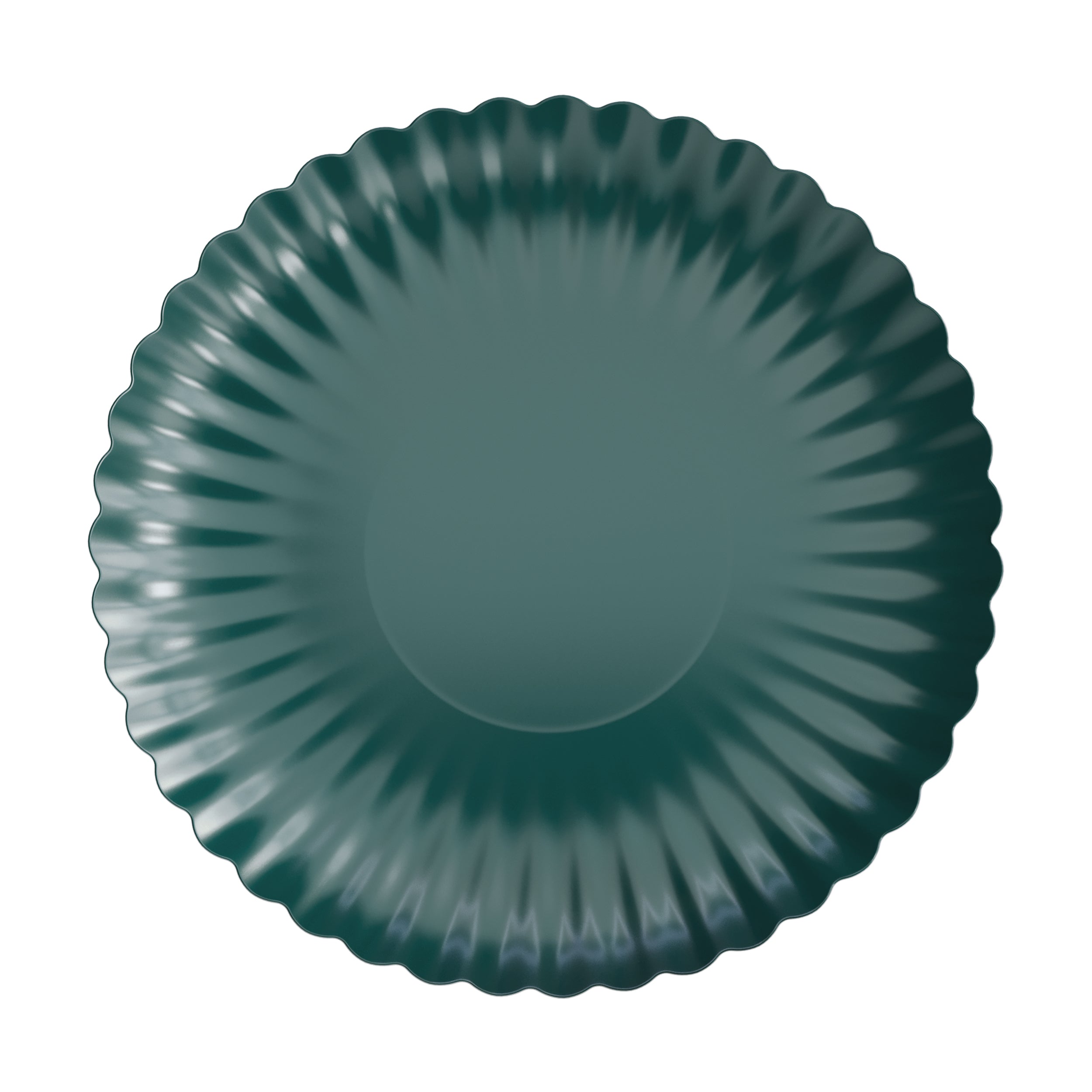 10.5 In. Scalloped Black Aqua Paper Plates | 40 Count