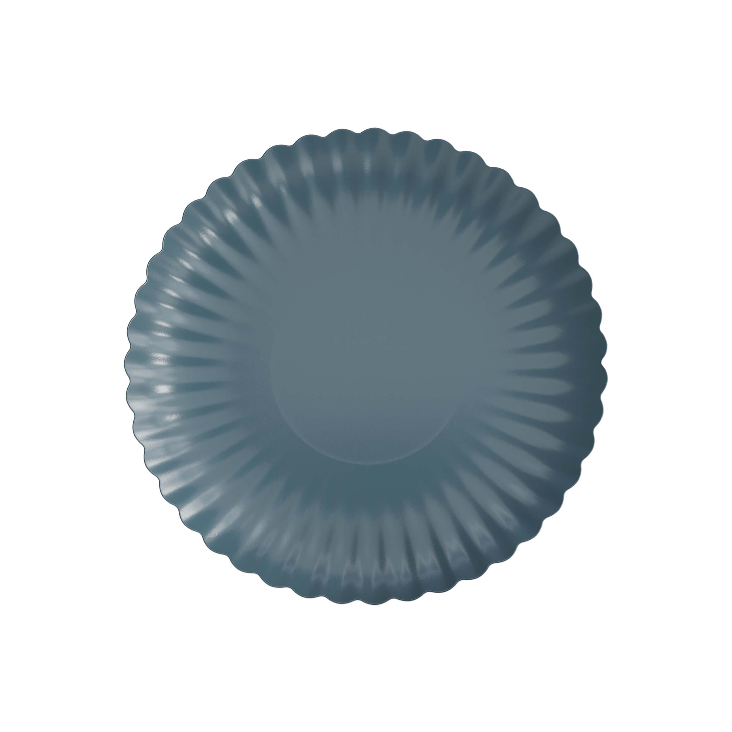 8.5 In. Scalloped Slate Blue Paper Plates | 40 Count