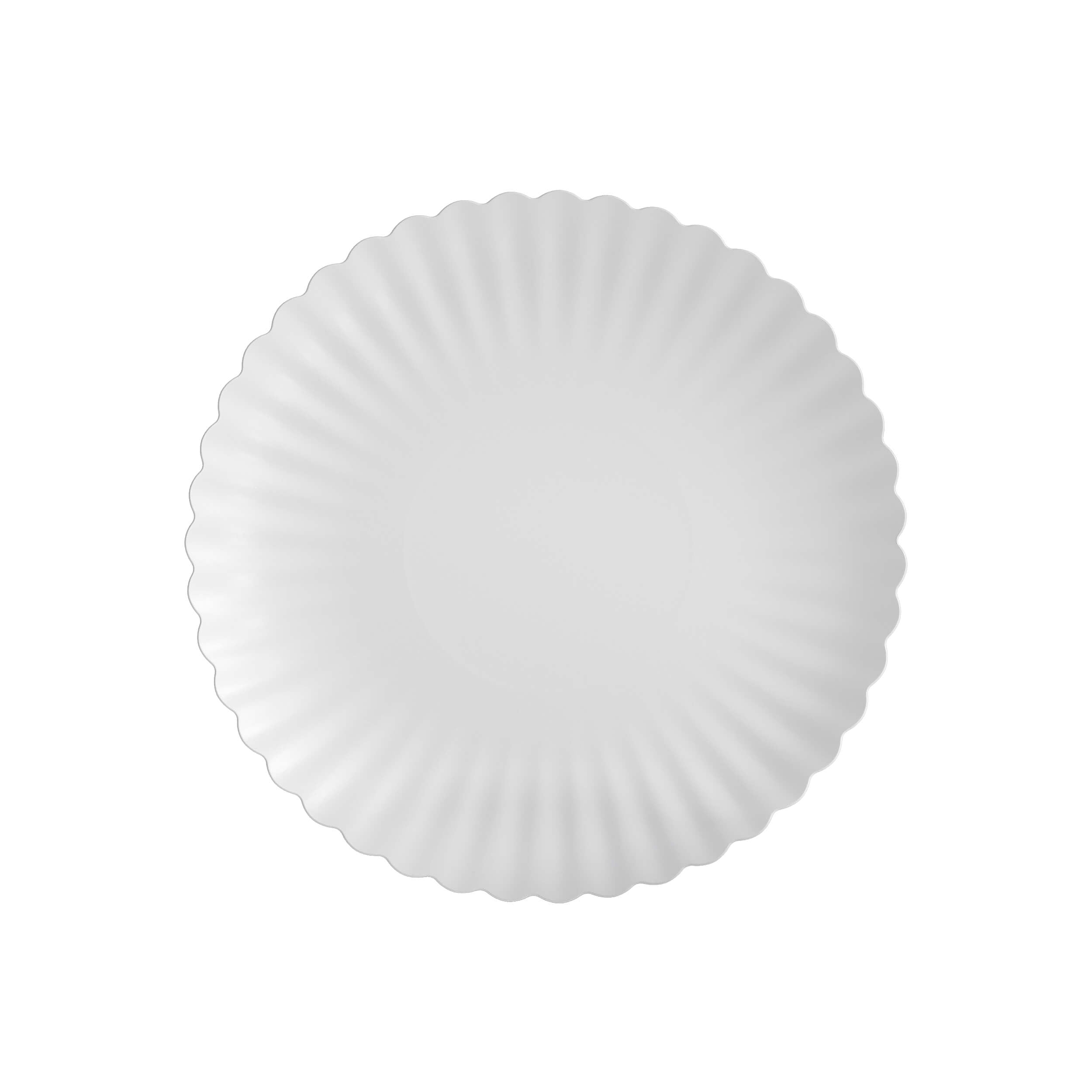 8.5 In. Scalloped Snow Paper Plates | 40 Count